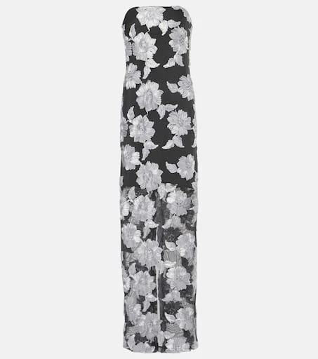 knee length dresses for ladies Rotate Flower Mesh Maxi Dress – Rent Your Dress Studio main image 0