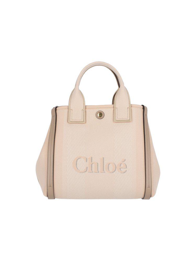 Chloé Multicolor Linen Woody Shopping Bag - Tote Bags