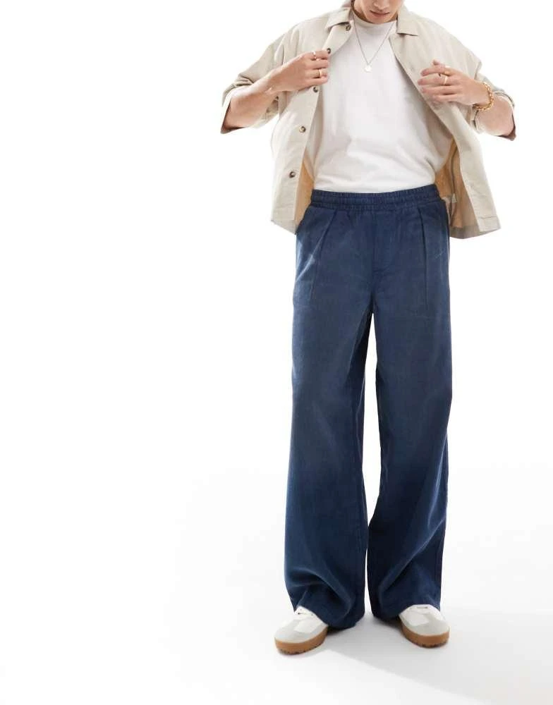 ASOS ASOS DESIGN super baggy cord trousers in washed blue 5