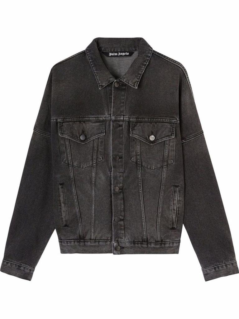NA Logo print black denim Jacket