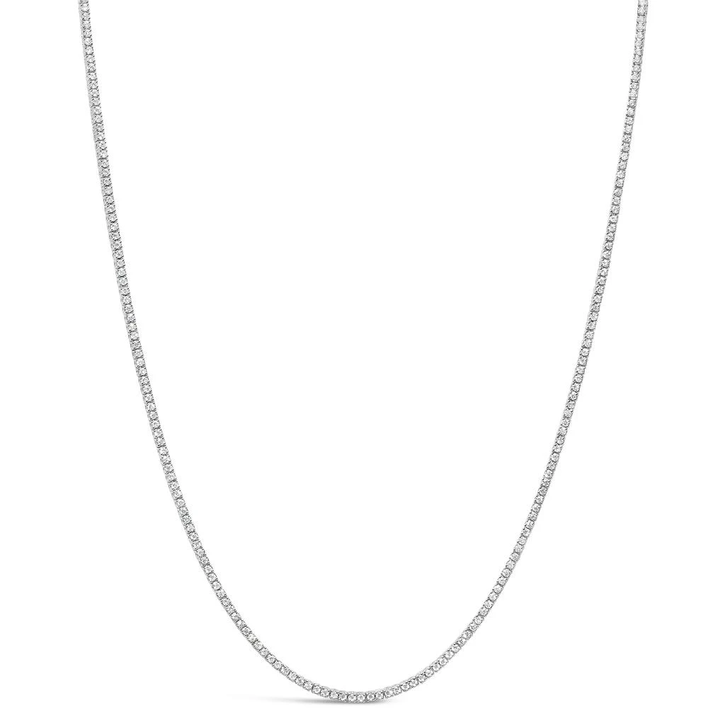 Haus of Brilliance .925 Sterling Silver 3.0 Cttw Lab-Grown Diamond Tennis Necklace 1