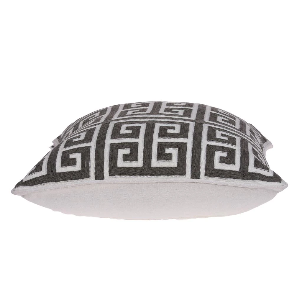 Hivvago 20" X 7" X 20" Cool Transitional Gray And White Pillow Cover With Poly Insert 5