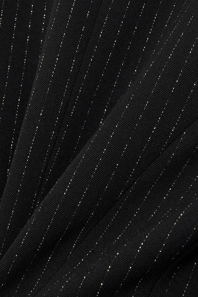 Balmain Button-embellished pinstriped metallic wool-blend twill blazer 4
