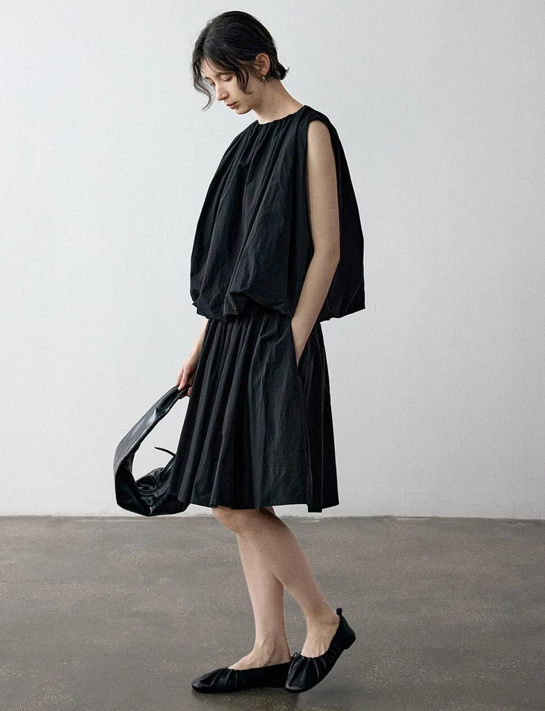 Pixie Market Black Puff Parachute Top 8