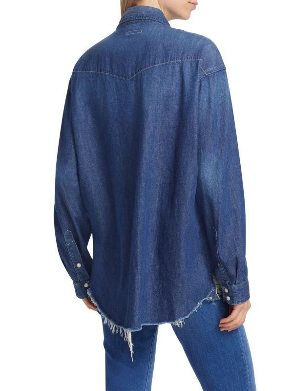 MOTHER The Western Denim Longline Shirt 2