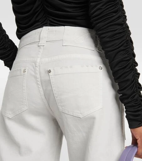 BLUMARINE Low-rise denim cargo pants 6