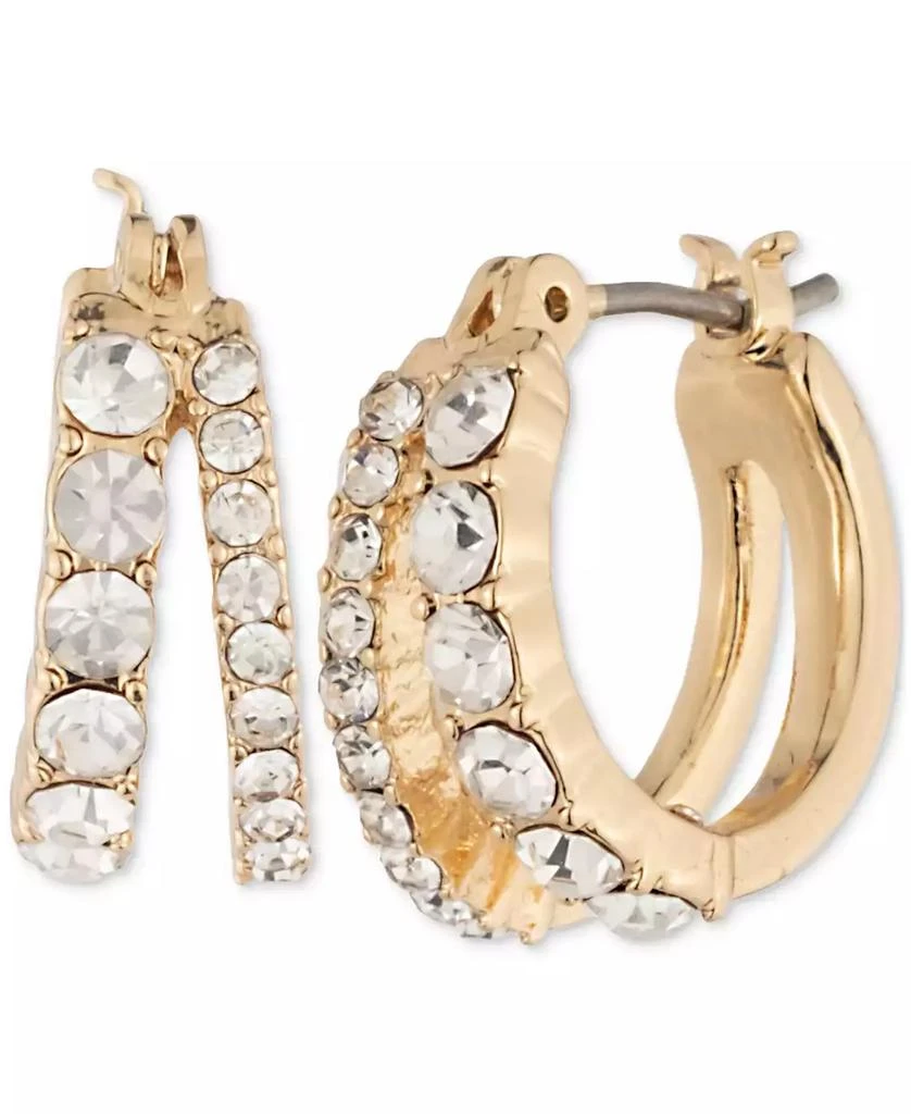 Givenchy Pavé Crystal Split Hoop Earrings 1