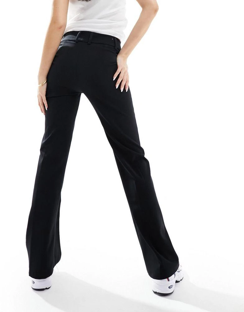 Bershka Bershka flared tailored trouser in black 5
