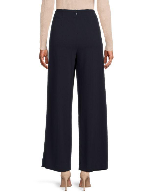 HALSTON Flat Front Draped Pants