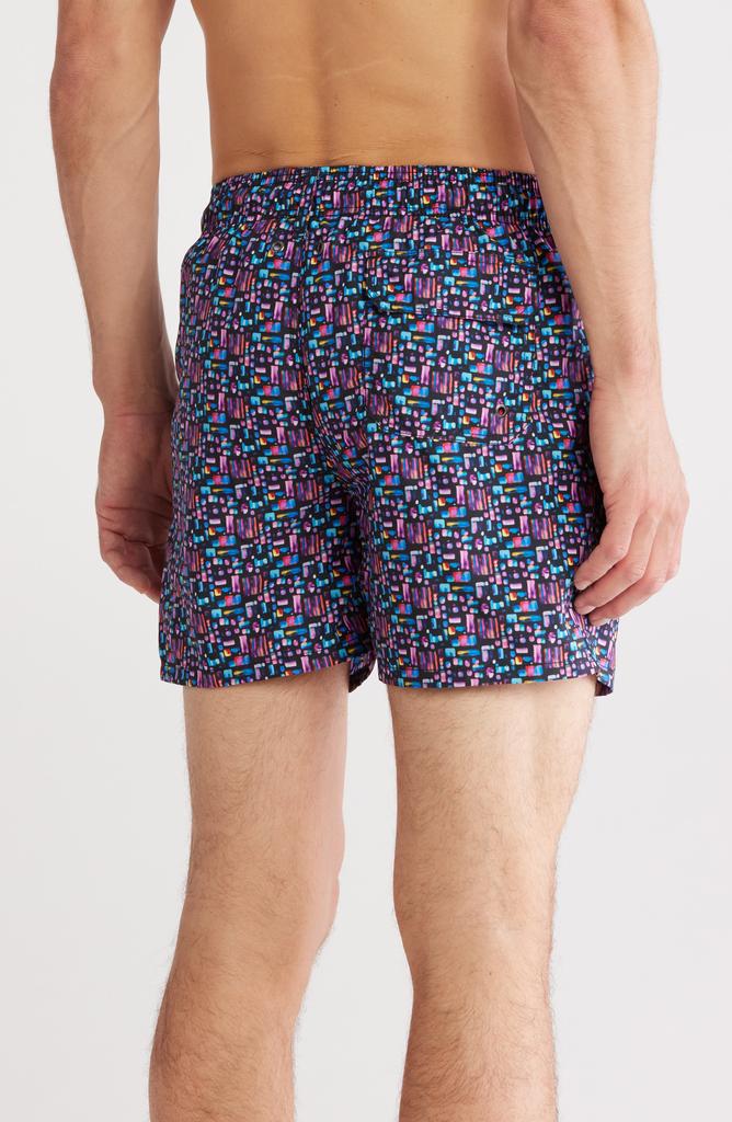 BUGATCHI Archer Printed Swim Trunks