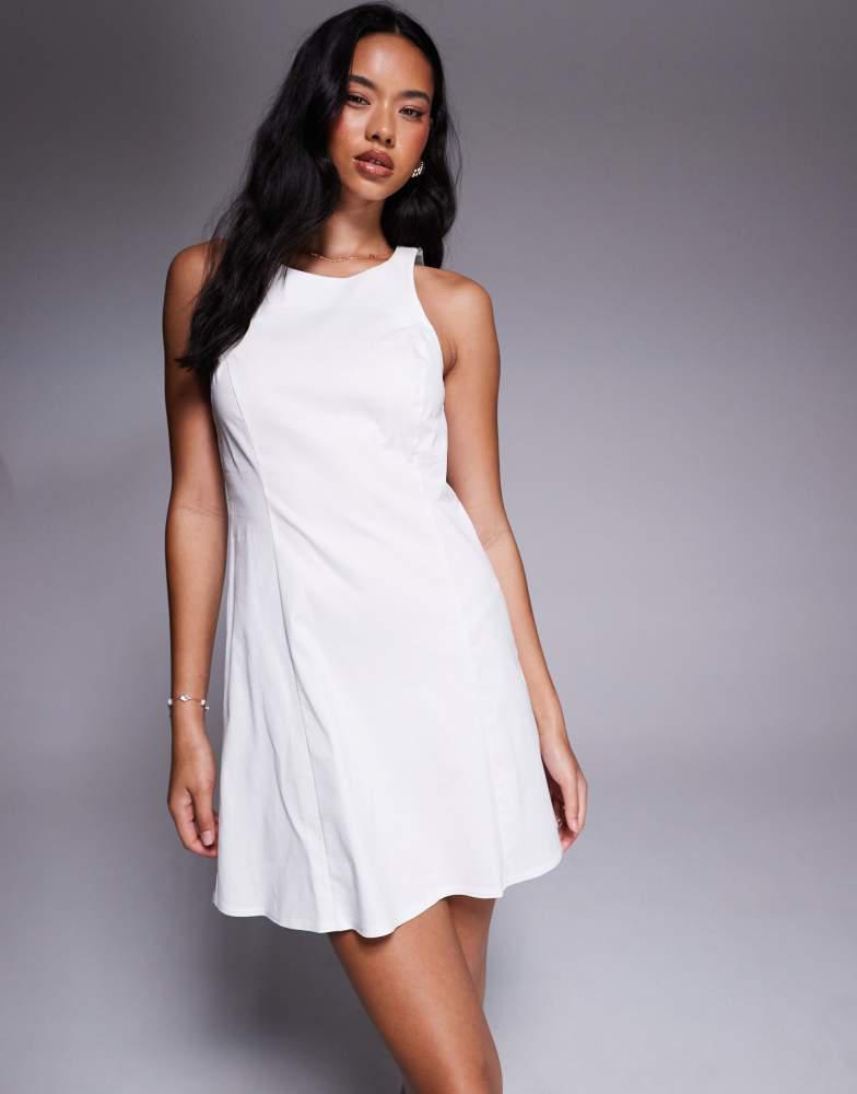 River Island River Island mini sleeveless shift dress in white