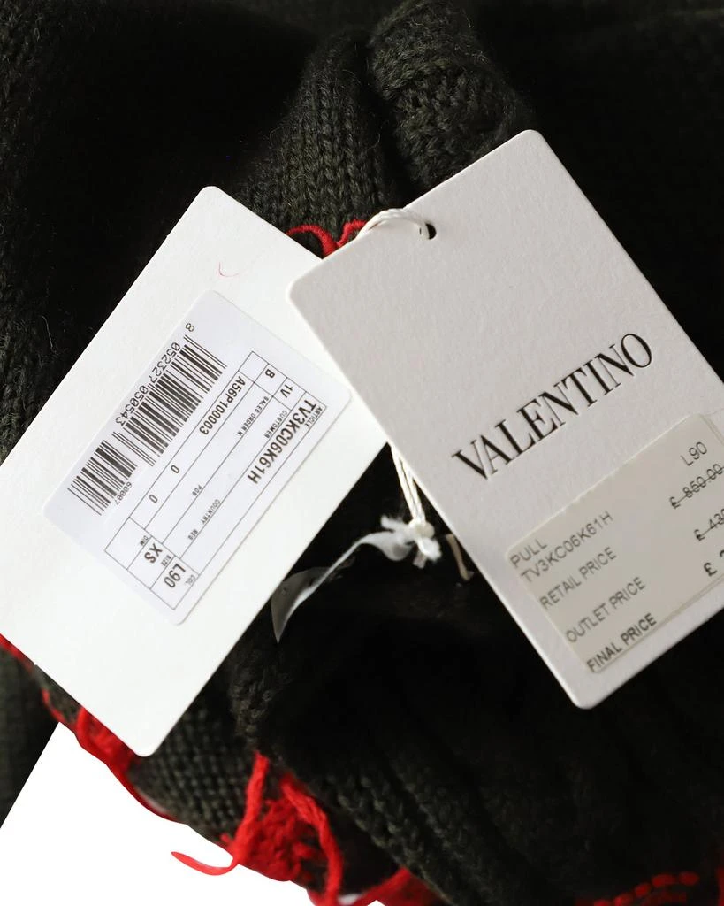 Mario Valentino Valentino I Breathe Your Love Jumper In Green Virgin Wool 6