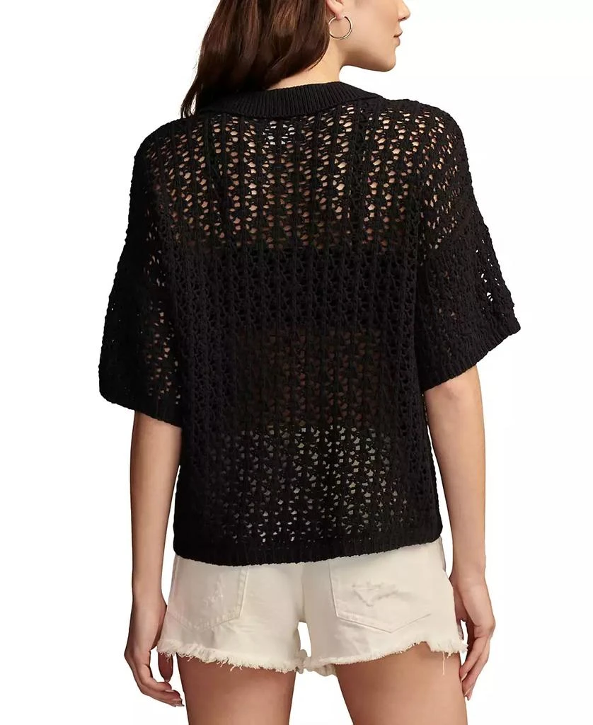 Lucky Brand Women's Cotton Pointelle Camp Shirt 2