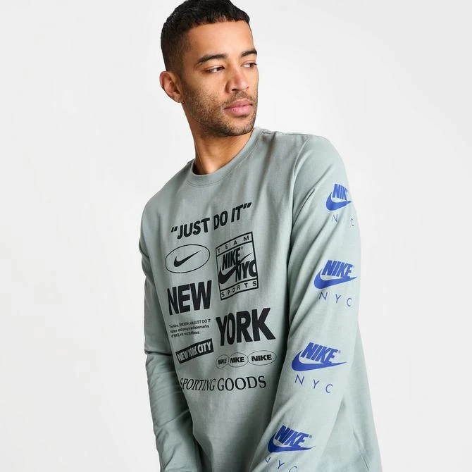 NIKE Men's Nike Sportswear Just Do It NYC Graphic Long-Sleeve T-Shirt 9