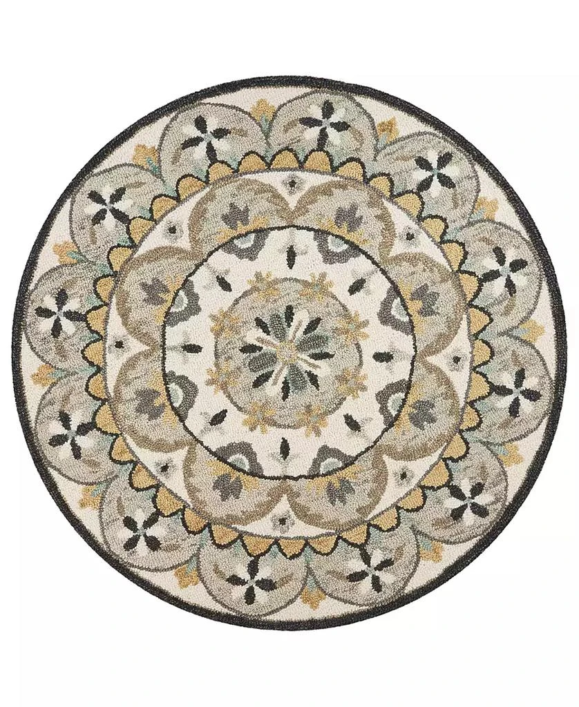 LR Home Radiance RDC-100 6' x 6' Round Area Rug 1