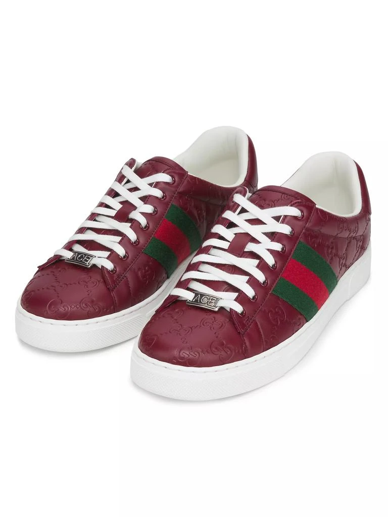 Gucci Ace Leather Low-Top Sneakers 2