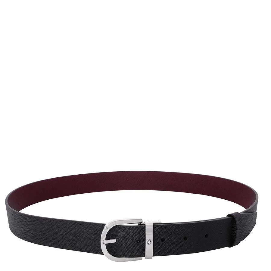 MontBlanc Horseshoe Buckle 35 Reversible Leather Belt 2