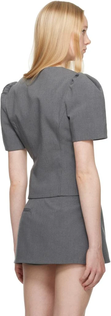 Sandy Liang Gray Bonny Blouse 3