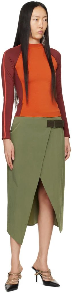 Miaou Red & Burgundy Madeline Long Sleeve T-Shirt 4