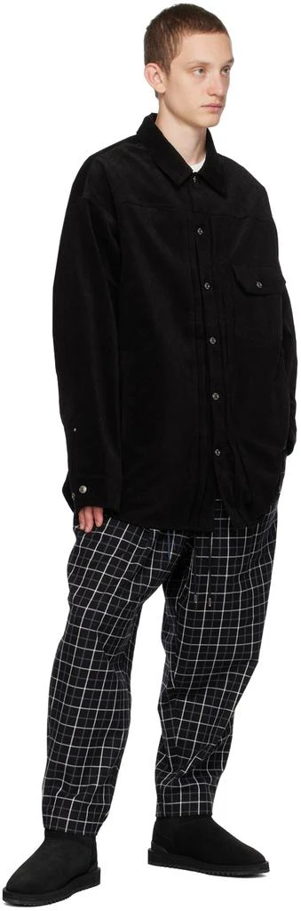 mastermind JAPAN Black Check Trousers 4