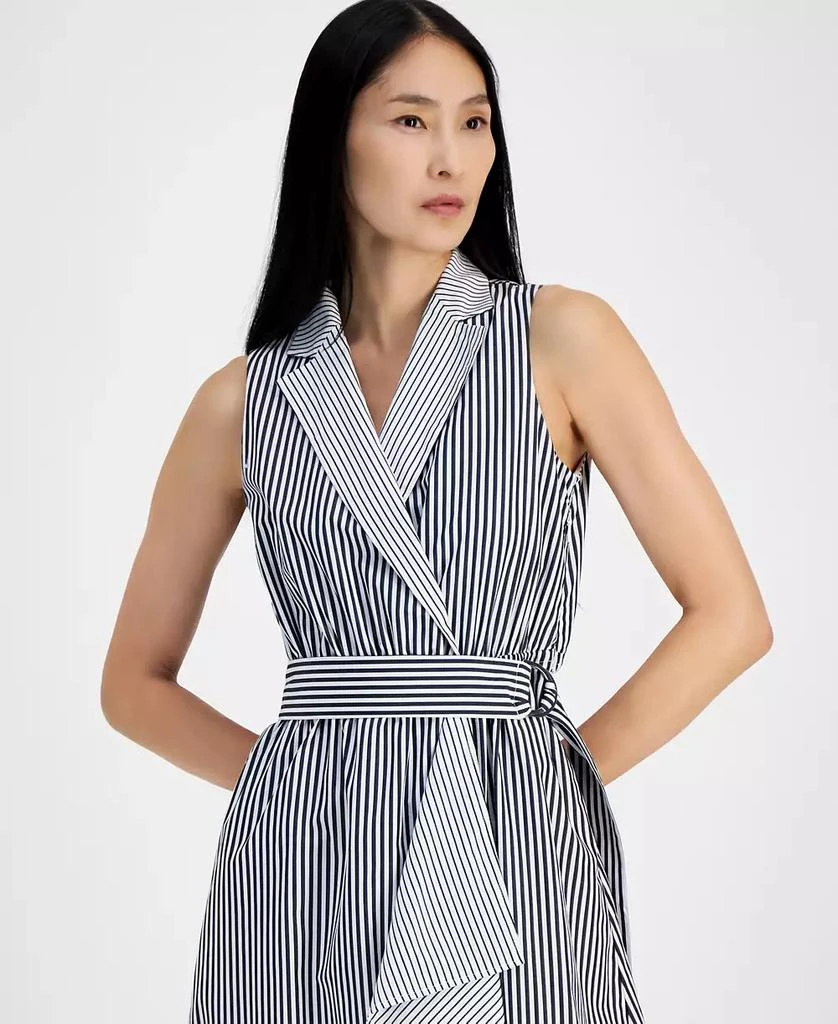 Anne Klein Women's Cotton Handkerchief-Hem Midi Dress 4