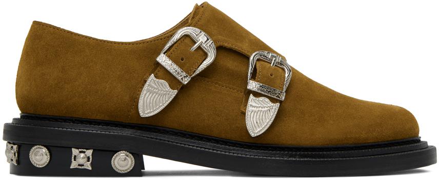 Toga Virilis Khaki Buckle Monkstraps