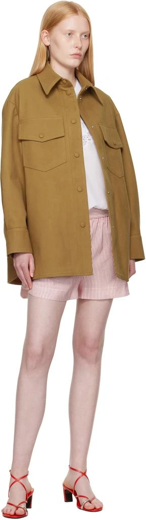 Stella McCartney Tan Alter Faux-Suede Overshirt 4