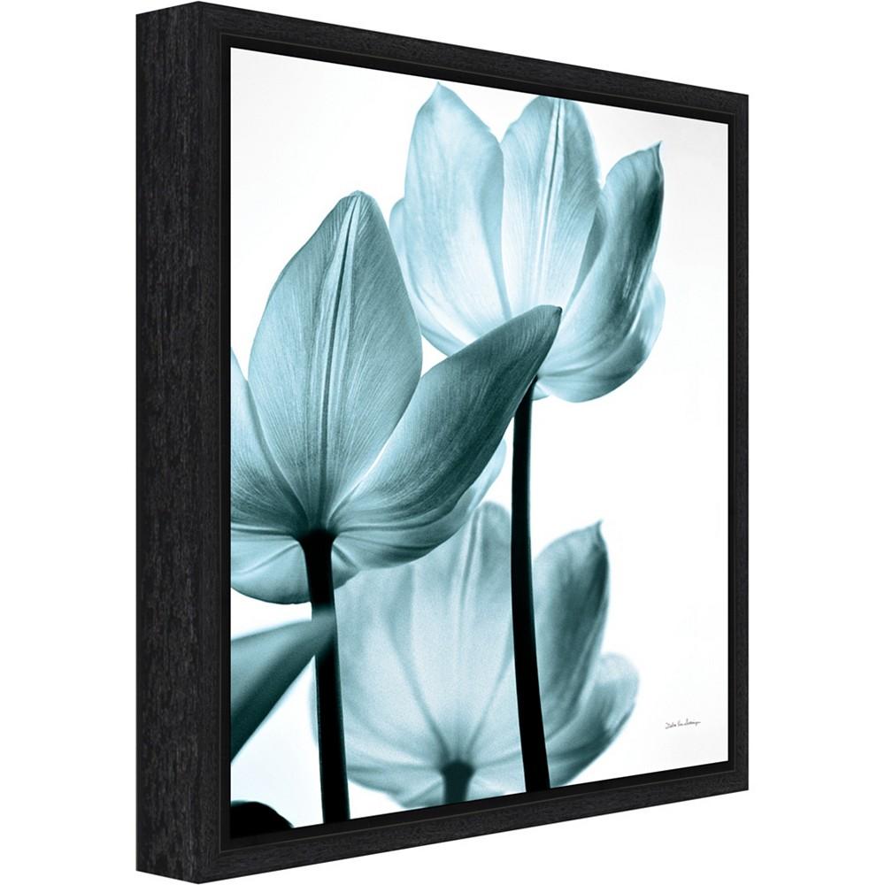 Amanti Art Translucent Tulips III Aqua by Debra Van Swearingen Canvas Framed Art