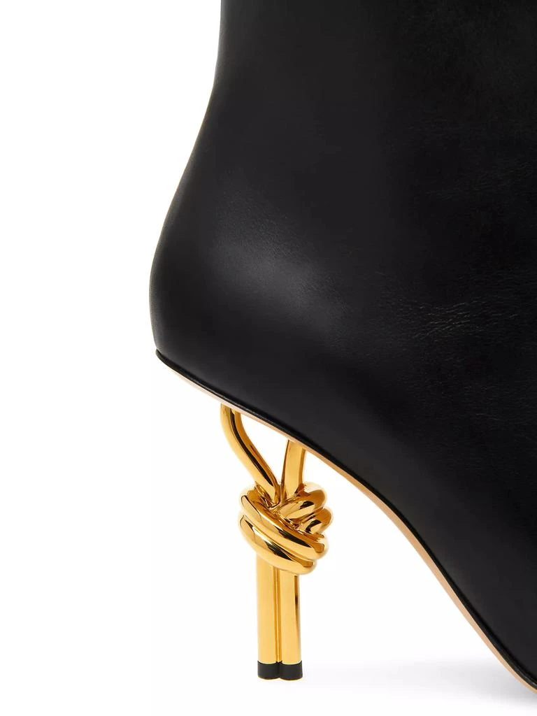 Bottega Veneta 90MM Knot-Heel Leather Booties 6