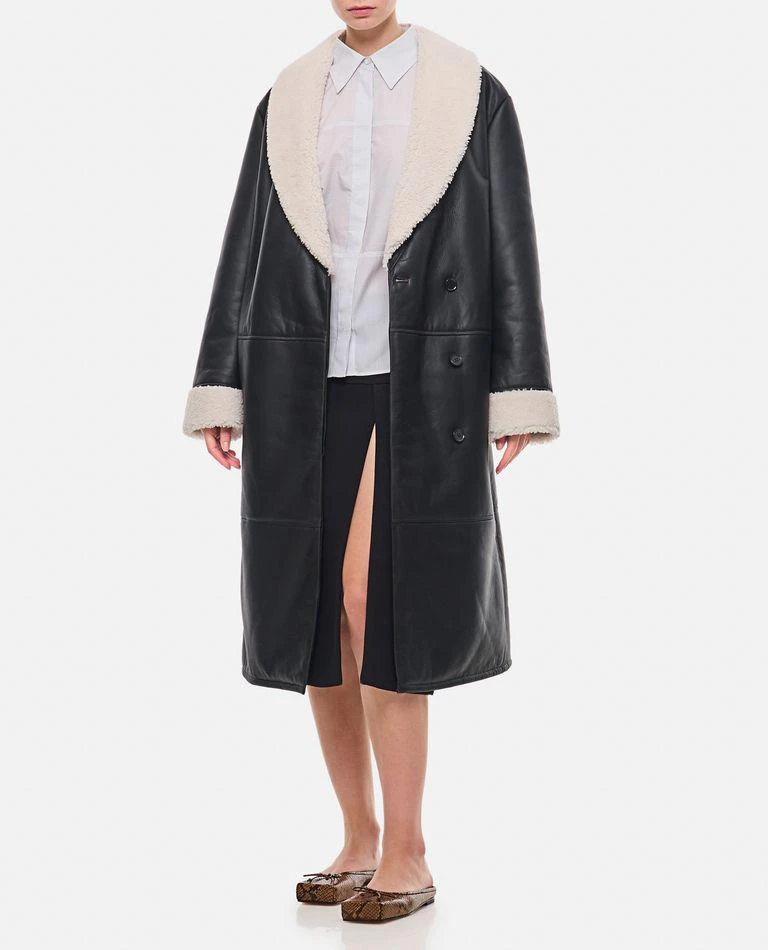 Loulou Studio Elbe Long Shearling Coat 2