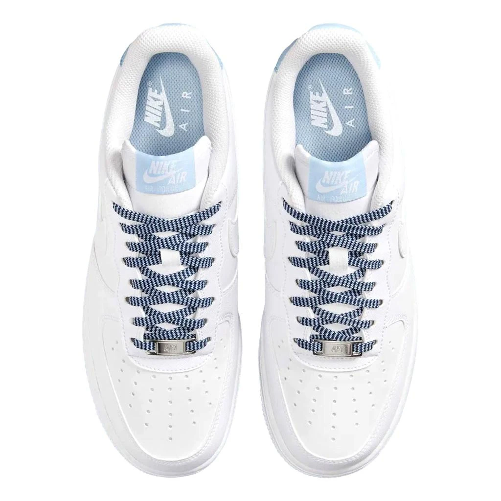 NIKE Air Force 1 '07 White / White - Light Armory Blue  IB7167-101 Women's 4