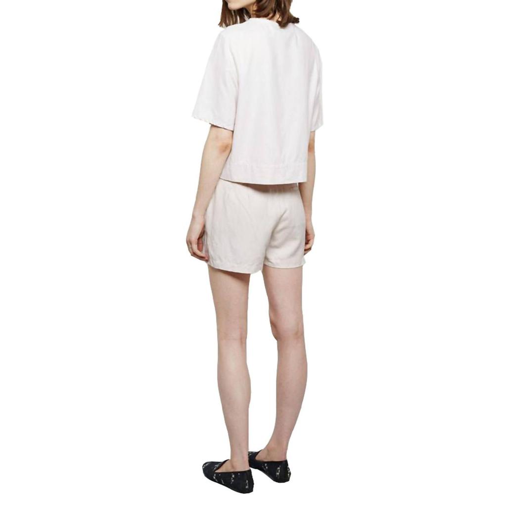 RAQUEL ALLEGRA Women Leather Combo Shorts