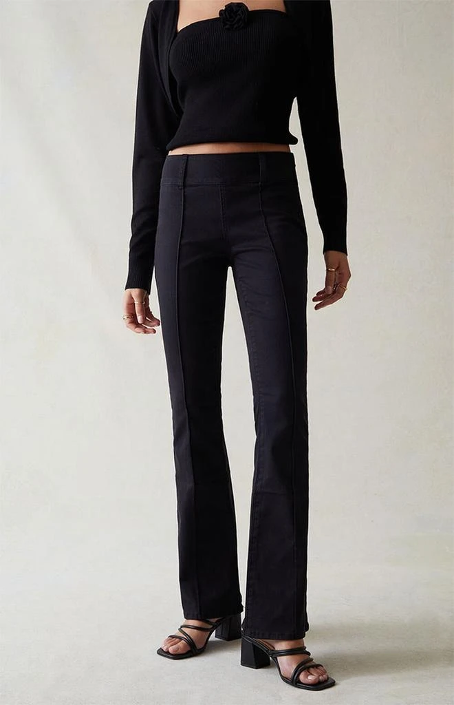 PacSun Stretch Black Low Rise Flare Pants 1