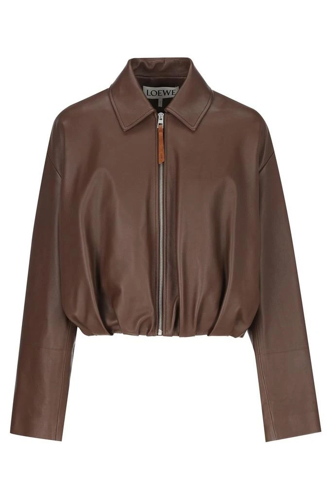 Loewe Loewe Draped Leather Jacket 1