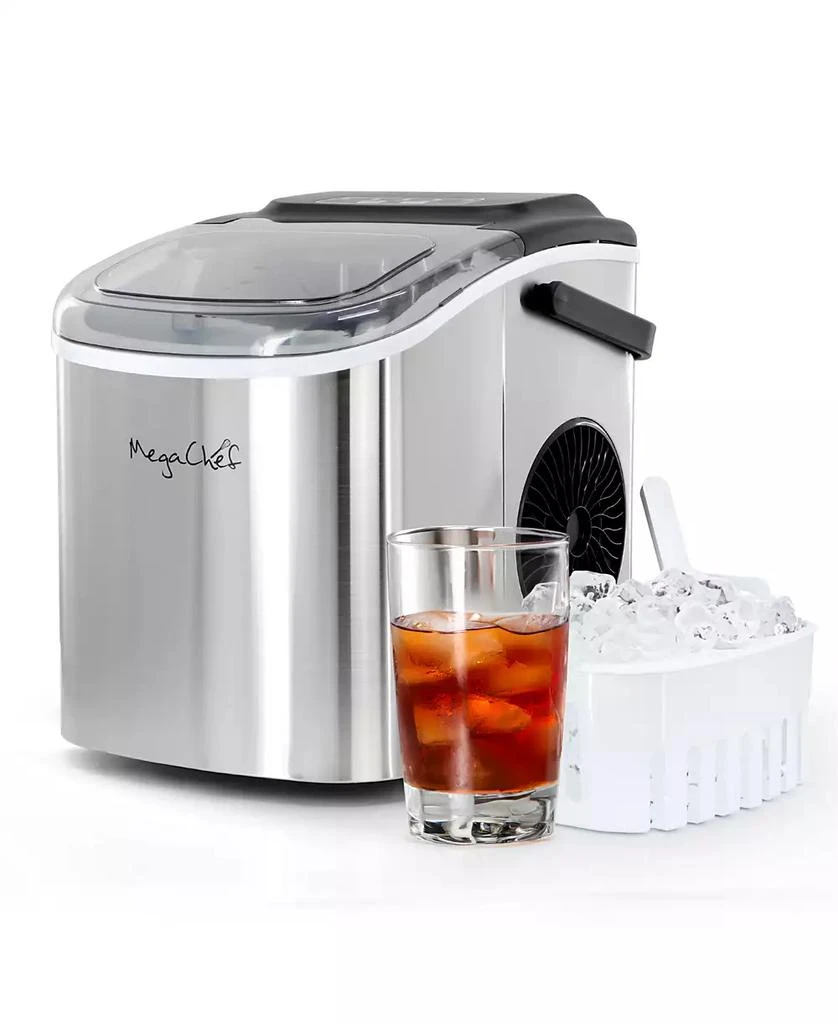 MegaChef 26 Pound Countertop Bullet Ice Maker 1