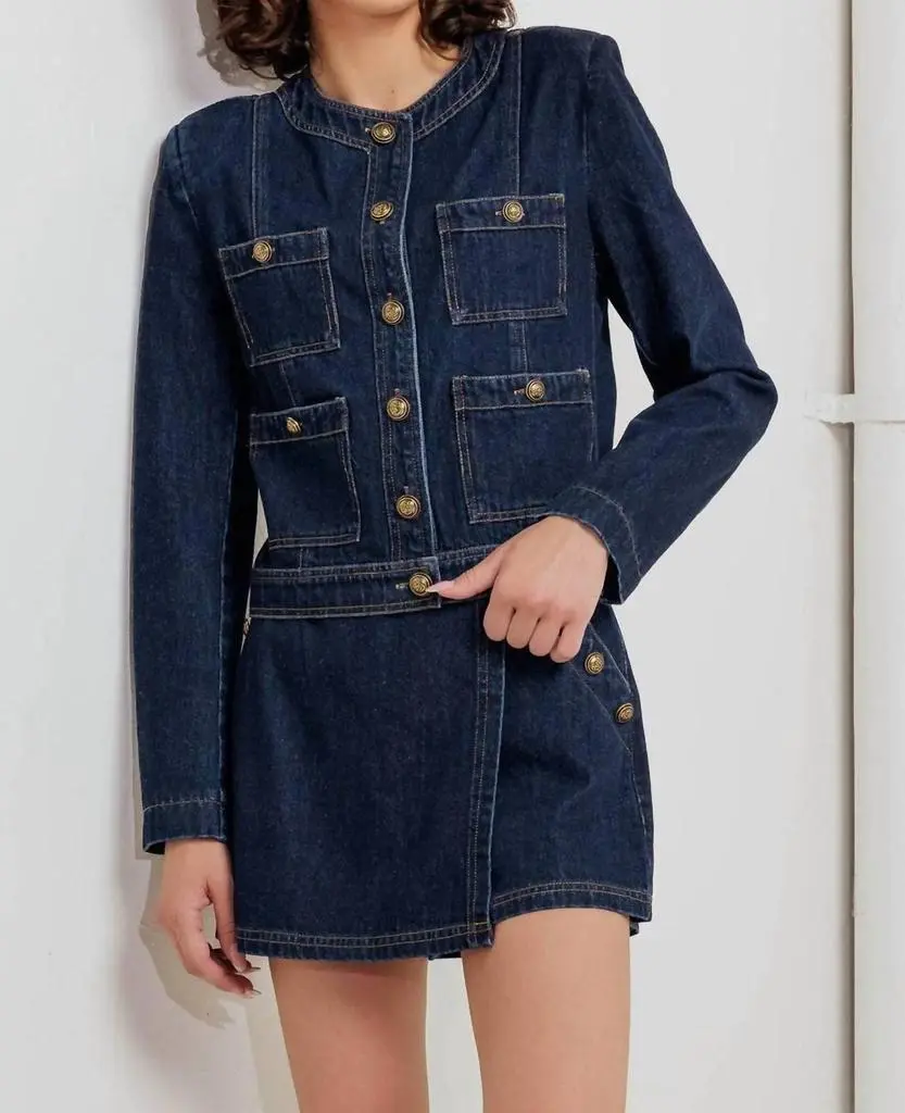 FLYING TOMATO Flying Tomato - Washed Denim Jacket