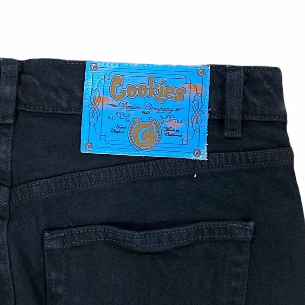 Cookies Men's Relaxed Fit 5 Pocket Denim Jeans In Black 3