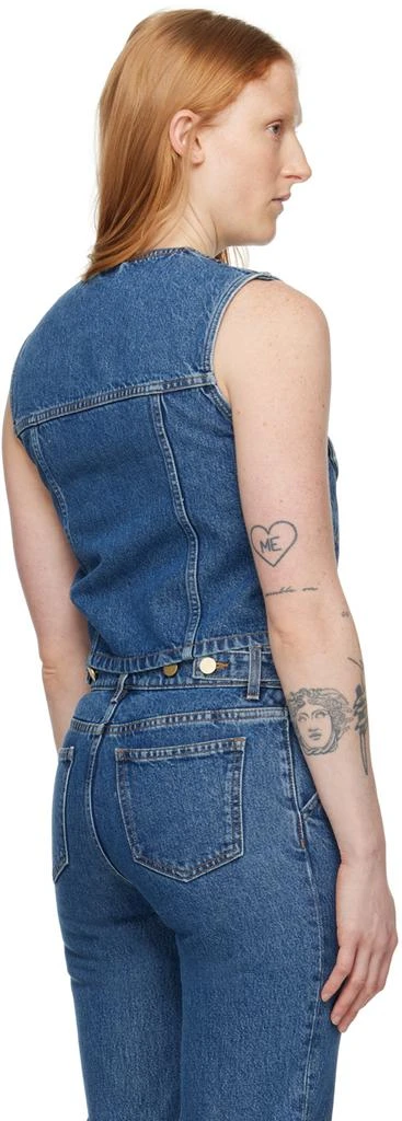 FILIPPA K Blue Fitted Denim Vest 3