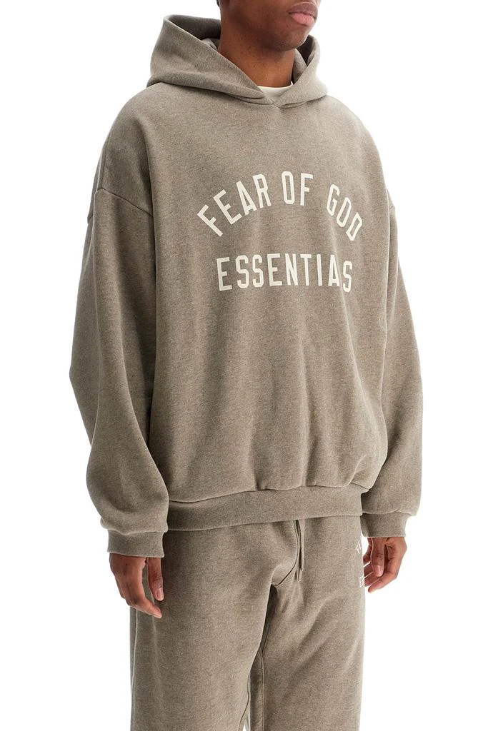 Essentials heather grey cotton zip hoodie 2
