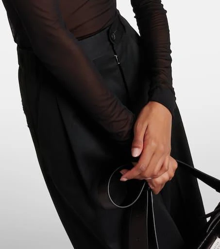 MAISON MARGIELA Mockneck sheer mesh bodysuit 5