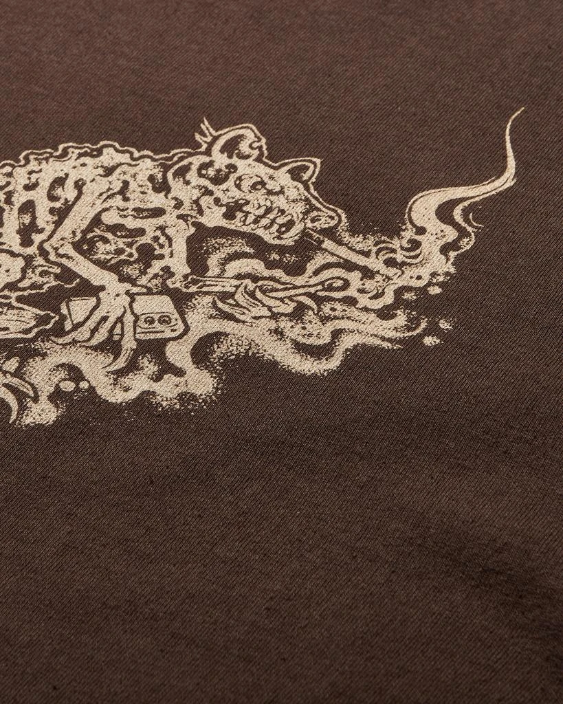 Stray Rats Men's Smoking Rat T-Shirt Brown 3