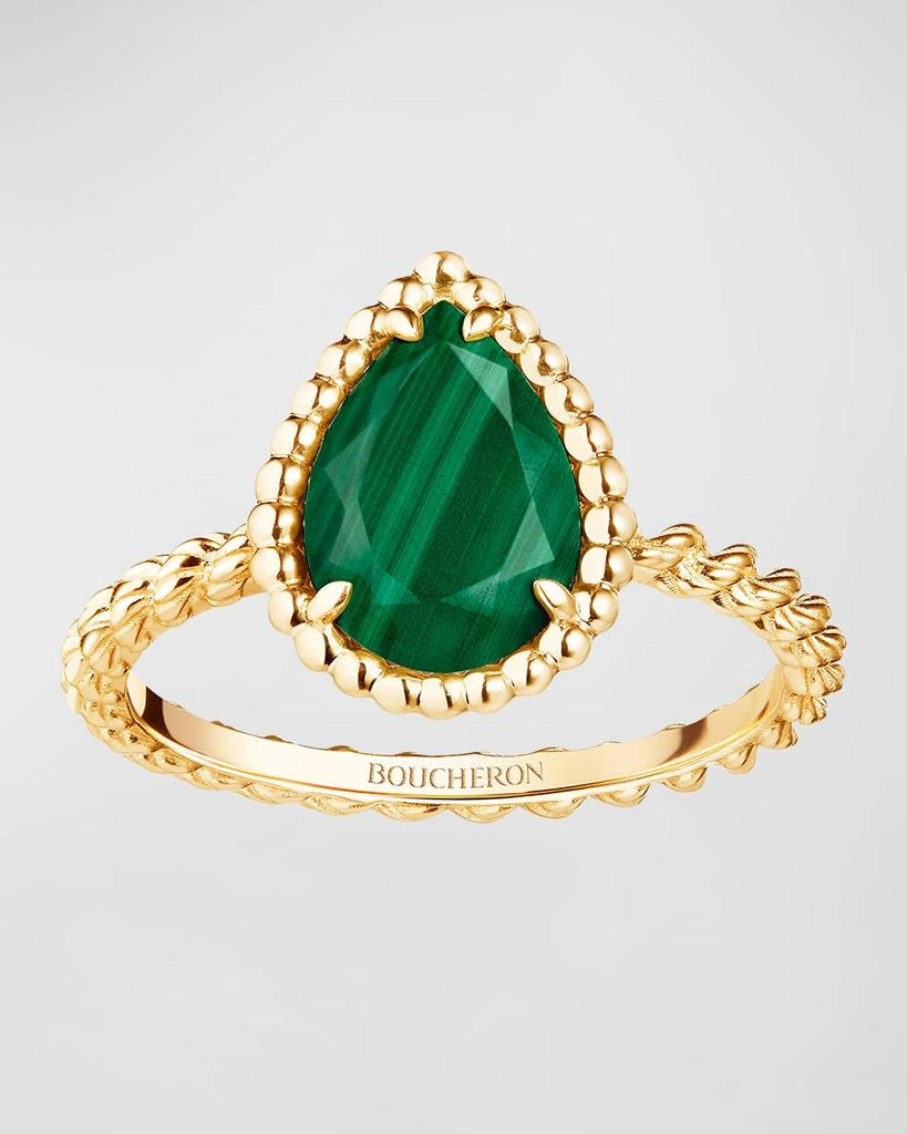 Boucheron Serpent Boheme 18K Yellow Gold Malachite Ring