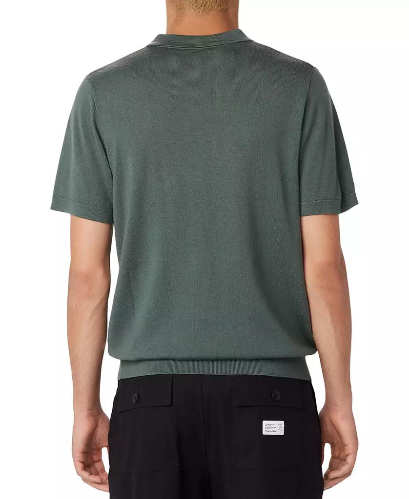 Frank And Oak Men's Regular-Fit Sweater-Knit Merino Wool Polo Shirt