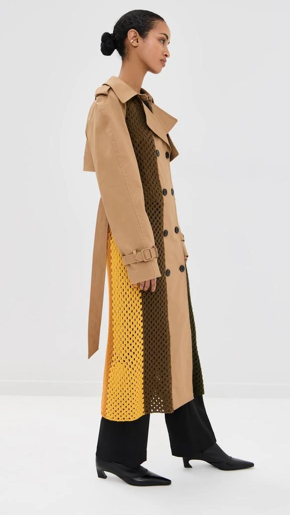 Monse Crochet Combo Trench Coat 3