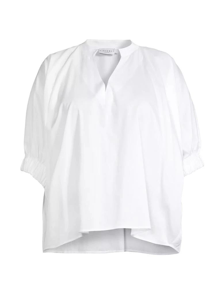Harshman Medina Split-Neck Blouse 1