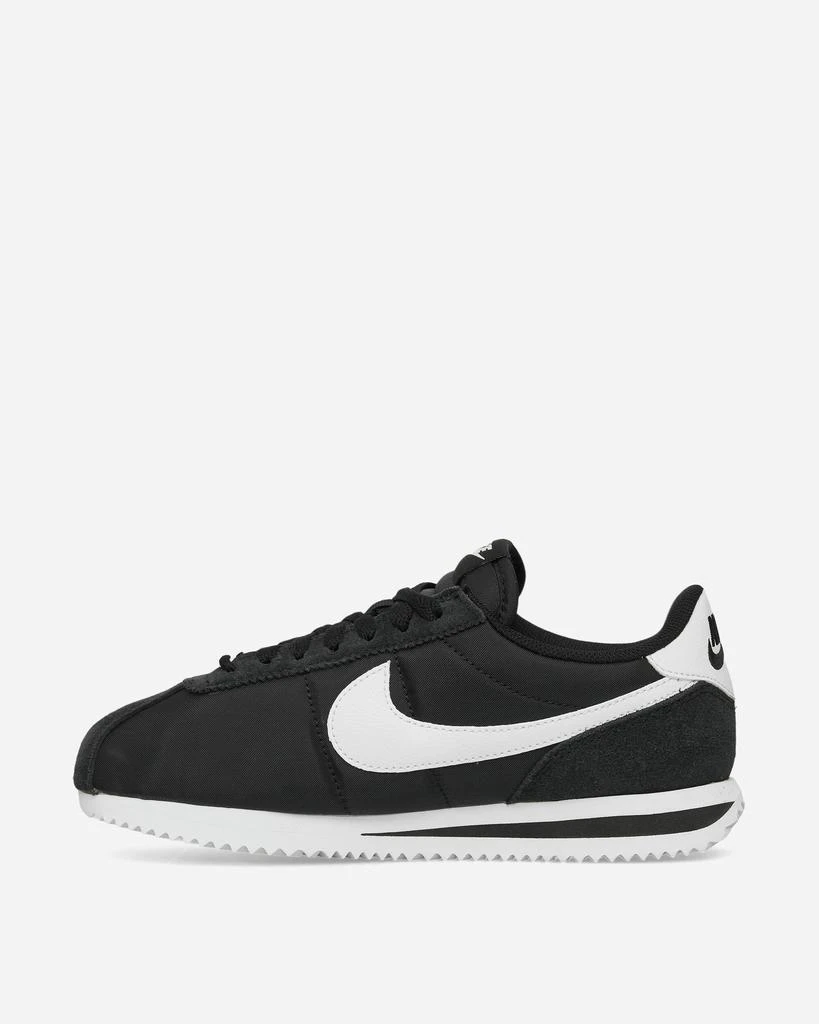 NIKE Women's Cortez Textile Sneakers Black / White 4