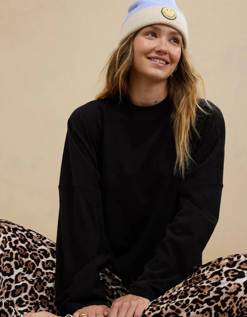 Aerie Aerie Cozy Long Sleeve Mockneck T-Shirt 1