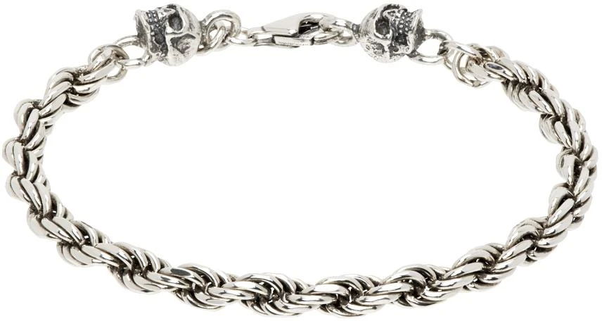Emanuele Bicocchi SSENSE Exclusive Silver Skull Bracelet 1