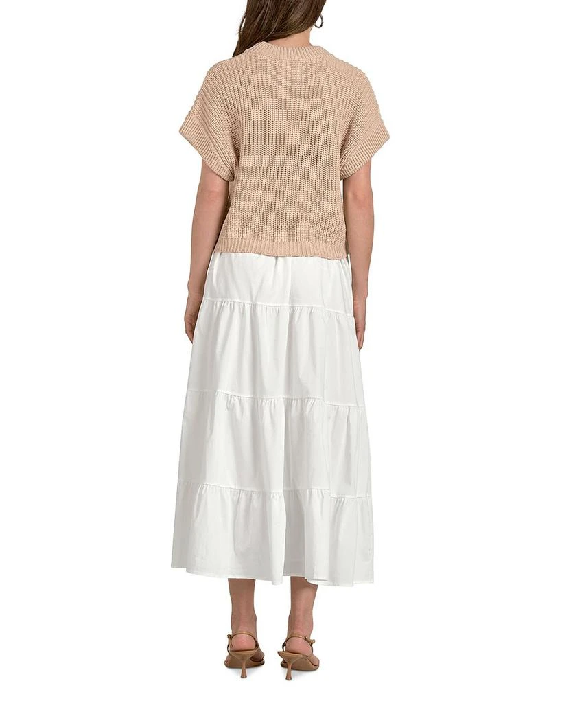 Elan Mixed Media Sweater Midi Dress 2
