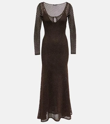 Tom Ford Open Weave Knit Midi Dress Tom Ford Open Weave Knit Midi Dress